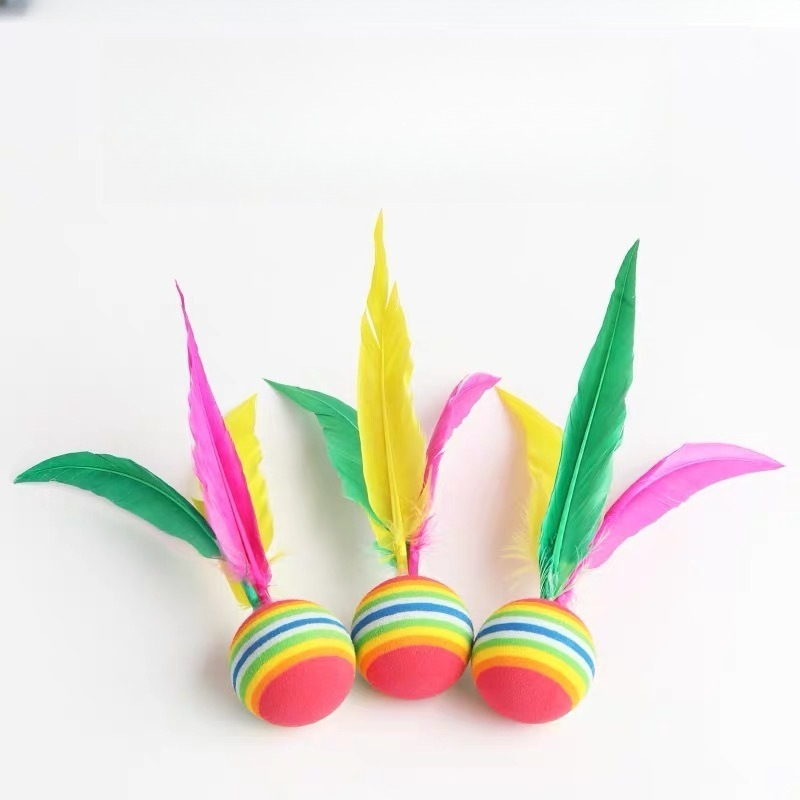 Badminton Shuttlecock - ชุดลูกแบดมินตันแจ๊สมินตัน 5 ชิ้น สำหรับเด็ก ลูกขนไก่ยาง สำหรับเล่นกลางแจ้ง