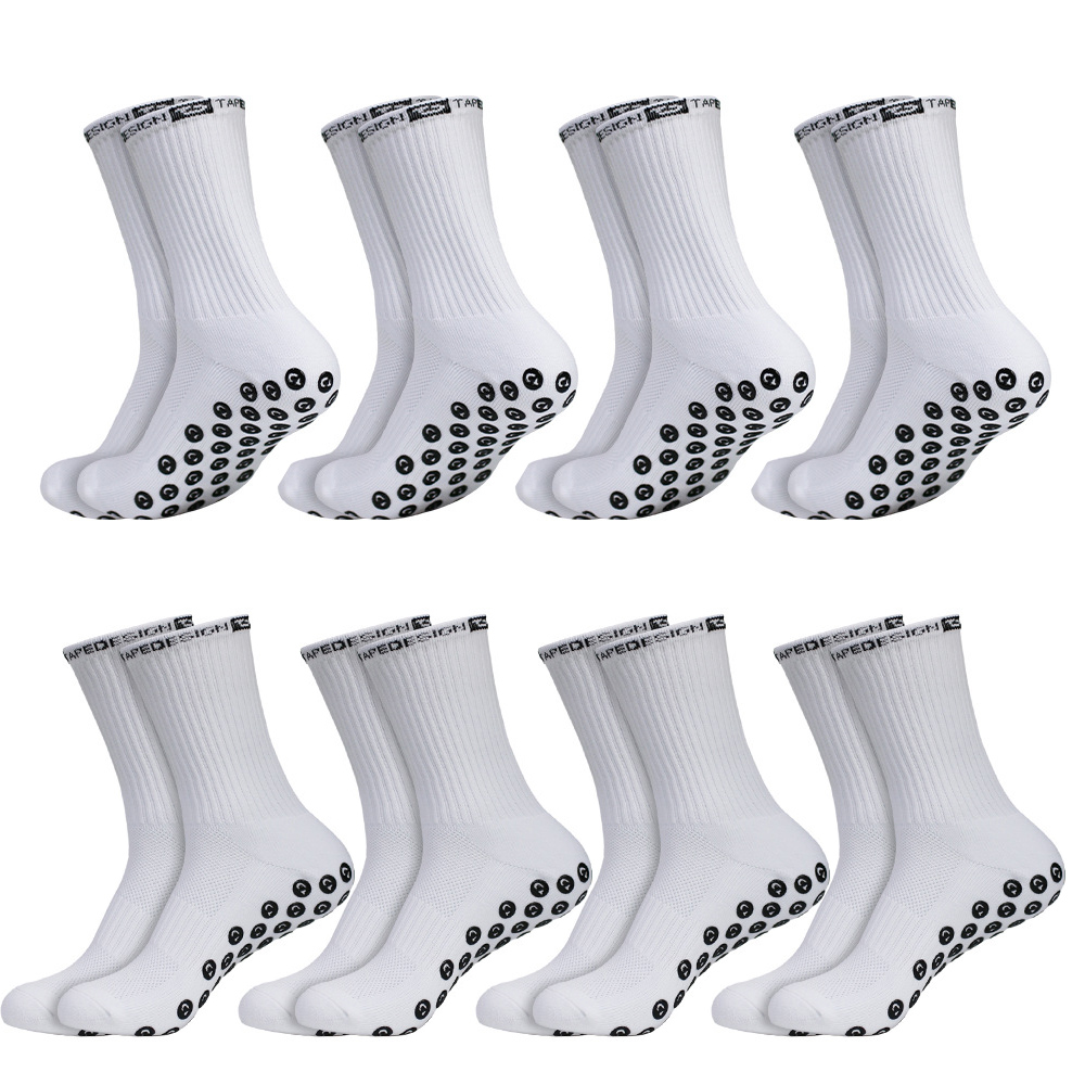 Badminton Grip - ถุงเท้ากันลื่นสำหรับเล่นกีฬา 8 คู่ สำหรับผู้ชายและผู้หญิง ถุงเท้ากีฬาสำหรับฟุตบอล บาสเกตบอล