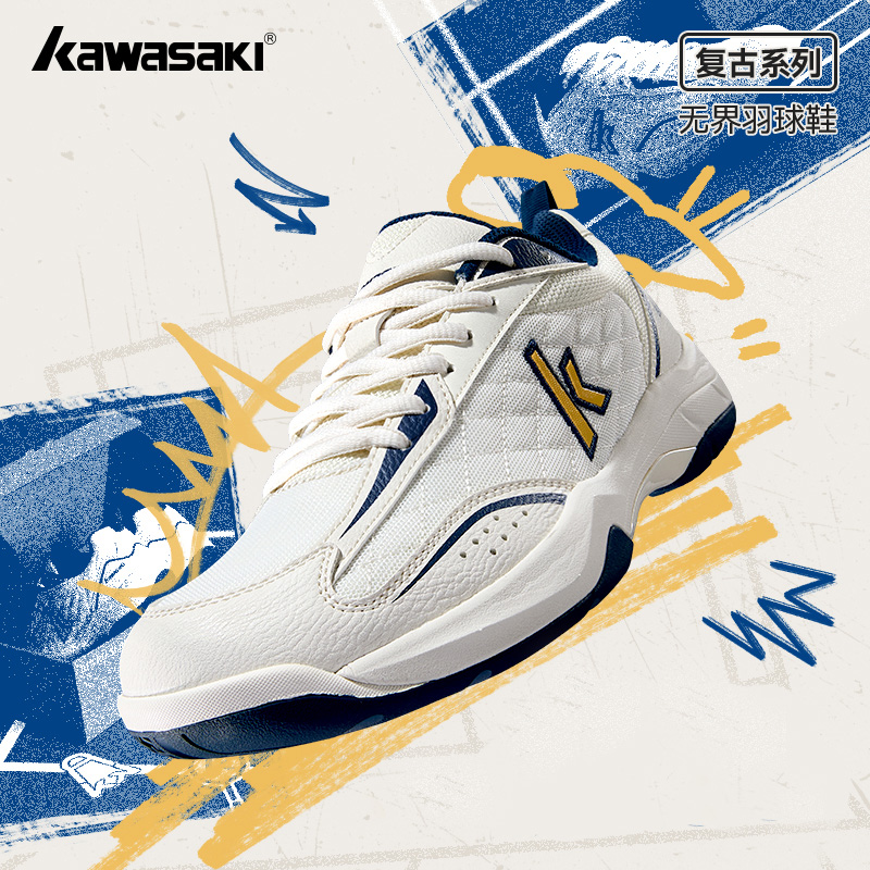 Badminton Shoes Men - Kawasaki Retro ความยืดหยุ่นสูงรองเท้าแบดมินตันมืออาชีพ K1B50-C32012 ตารางเทนนิสรองเท้าสําหรับผู้ชายผู้หญิง 36-45