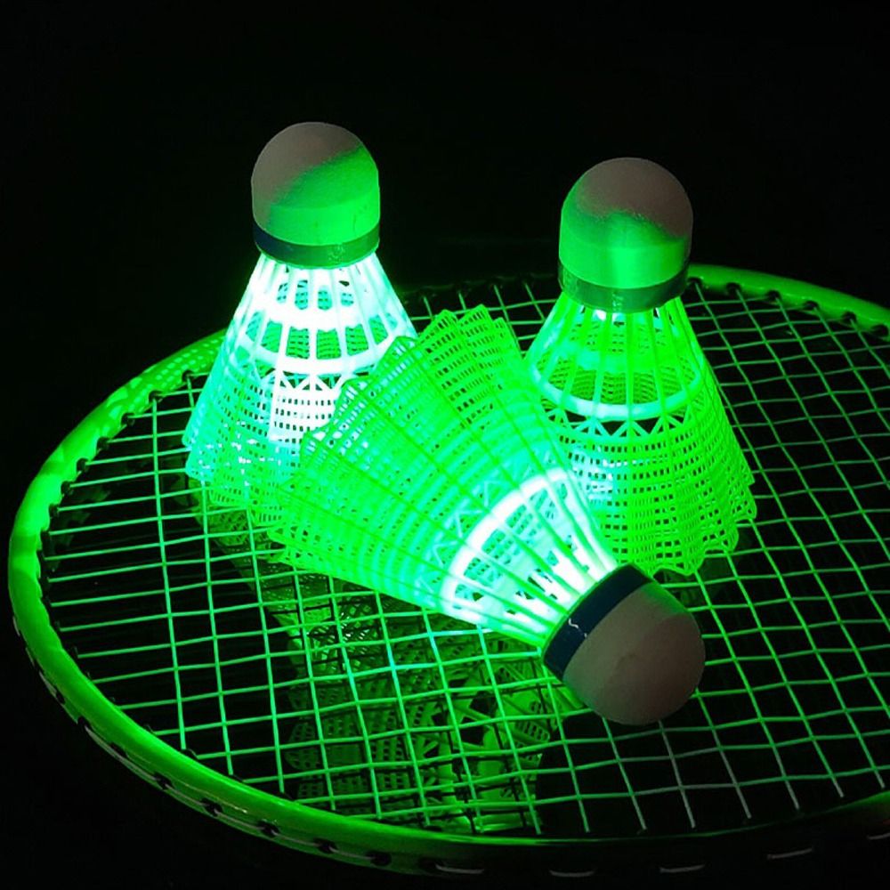 Feather Shuttlecock - Light-up LED แบดมินตันเรืองแสงลูกบอลส่องสว่างลูกแบดมินตันที่มีสีสันน้ําหนักเบาแสงลูกเกมกลางแจ้ง